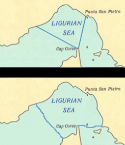 Batimetria mediterranea: 4. costa ligure-provenzale